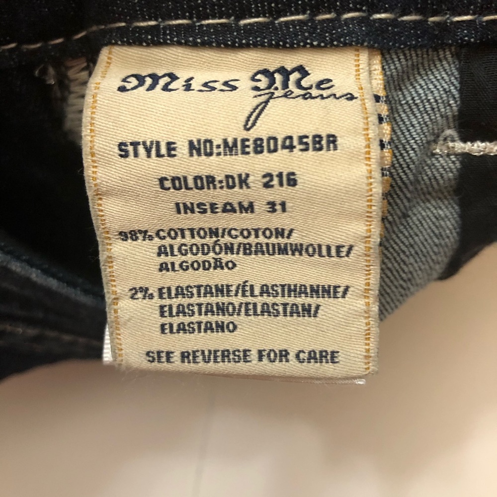 Miss Me Mid Rise Boot Jeans size 28 - Picture 5 of 5